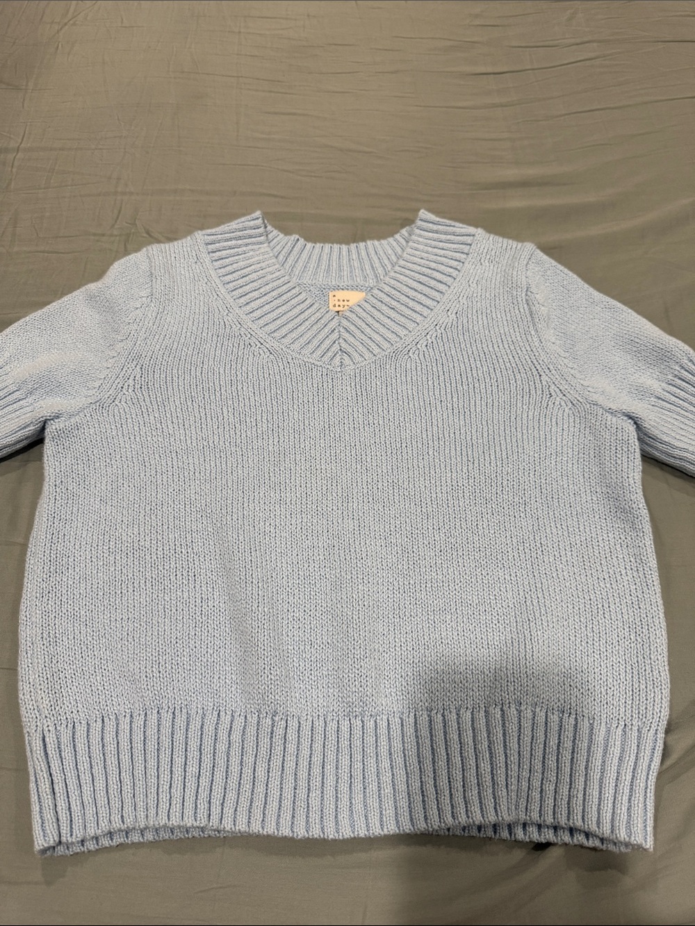 a new day Light Blue V-Neck Women's Sweater